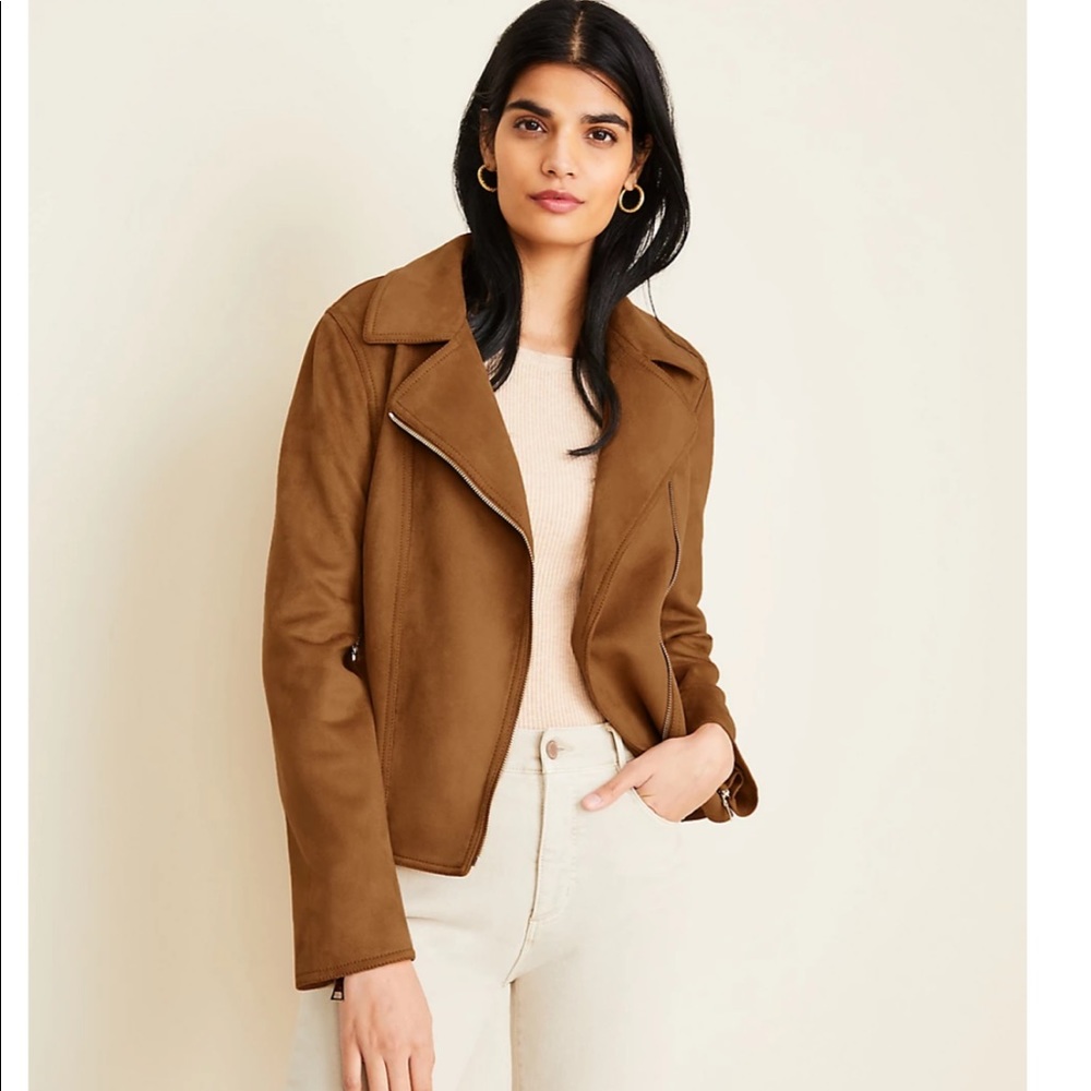 Ann Taylor Faux Suede Moto jacket